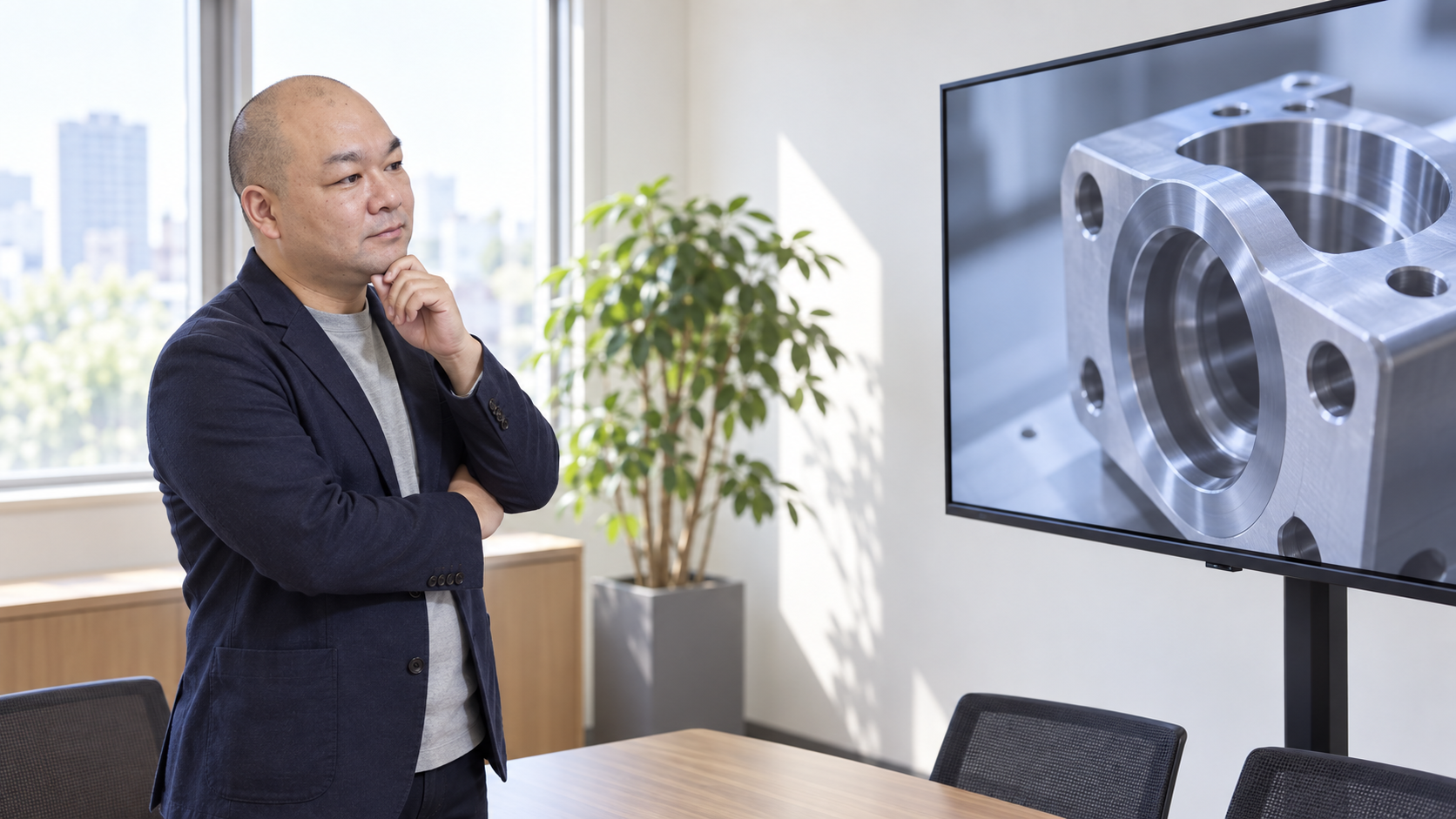 編集画面で展示会動画の構成と画面表示を確認する作業イメージ