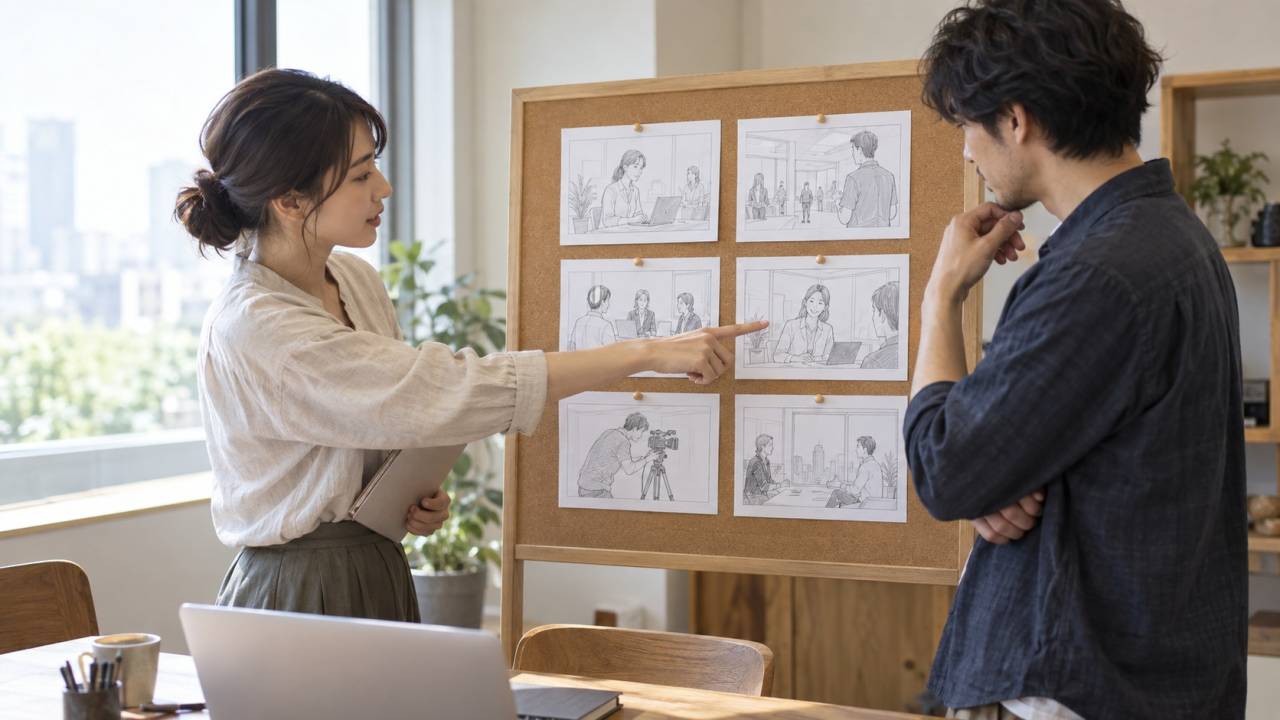 企業動画の絵コンテはどこまで書く？撮影前にそろえる6項目