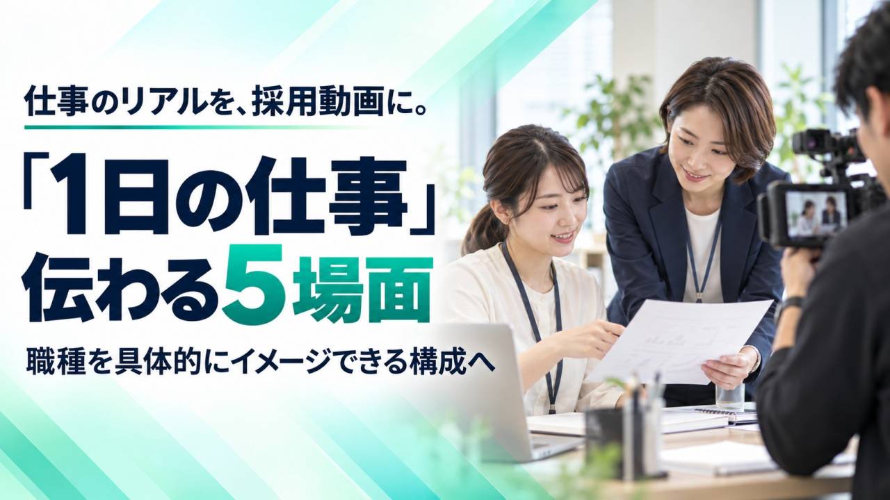 採用動画の「1日の仕事」はどう撮る？職種理解につなげる5つの場面