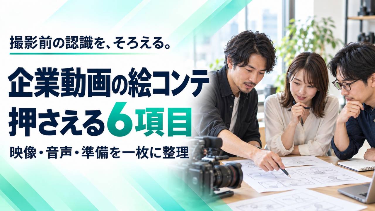 企業動画の絵コンテはどこまで書く？撮影前にそろえる6項目