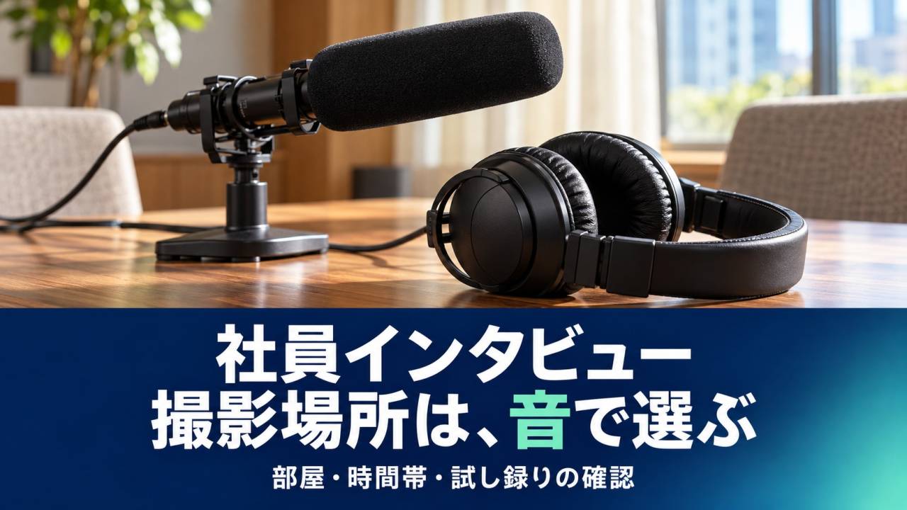 社員インタビューの撮影場所はどう選ぶ?音で確認する5つの手順