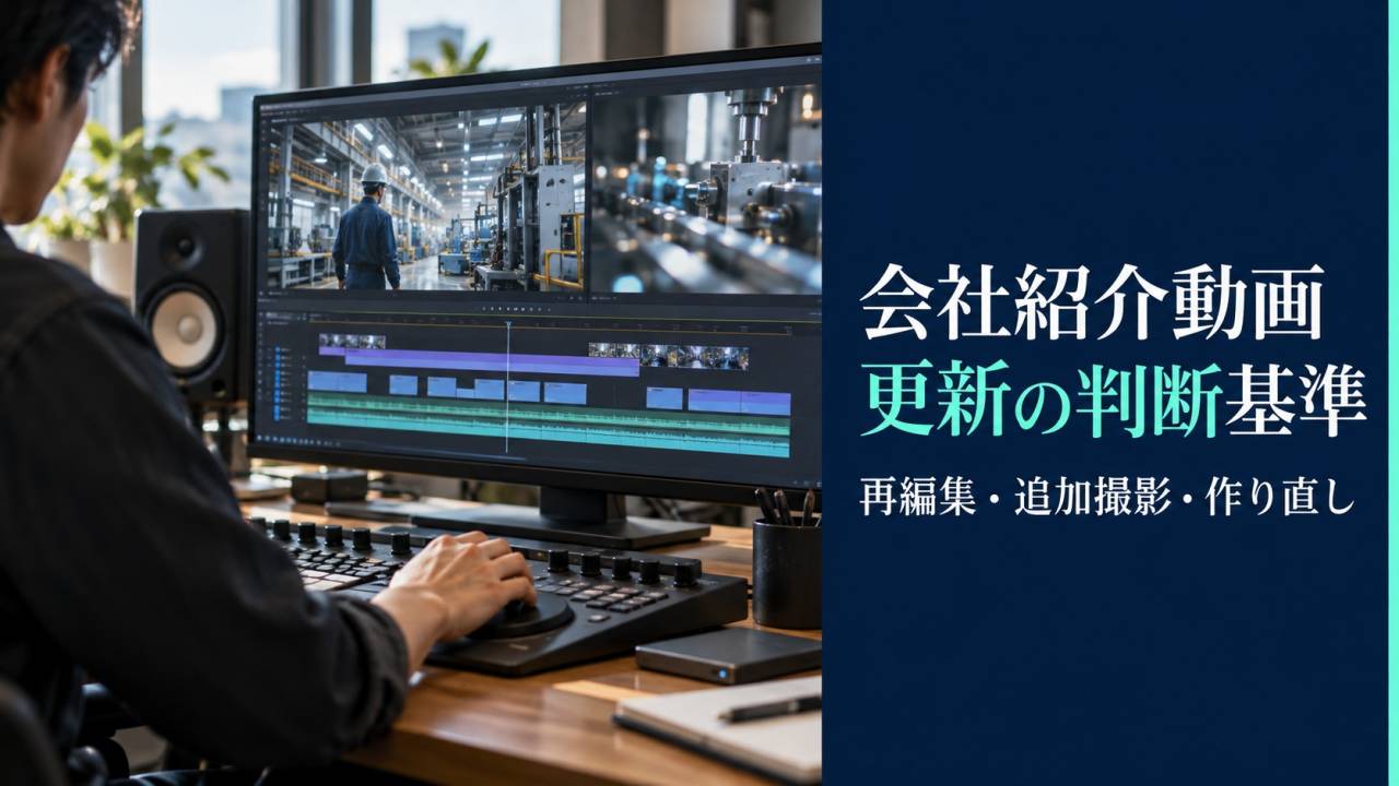 名古屋で会社紹介動画を更新するには？再編集・追加撮影・作り直しの判断基準