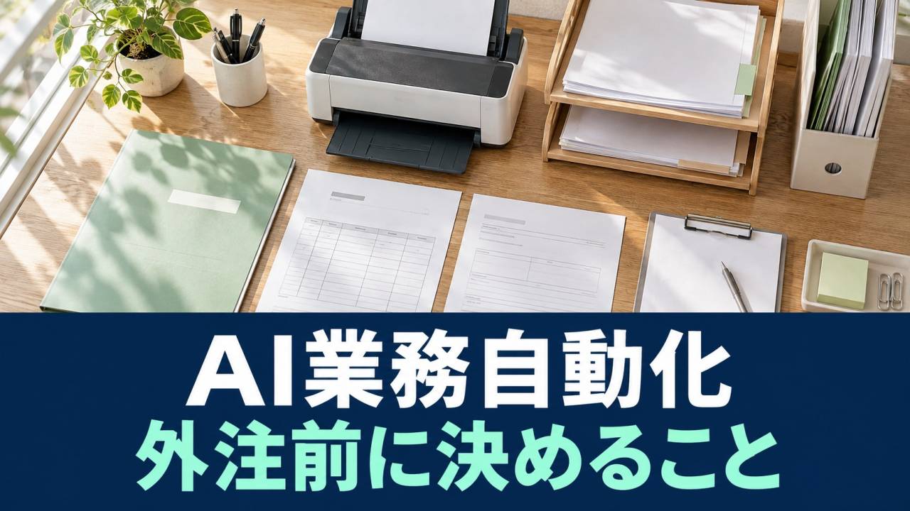 名古屋でAI業務自動化を外注するには？見積もり前に決めたい作業範囲と確認項目