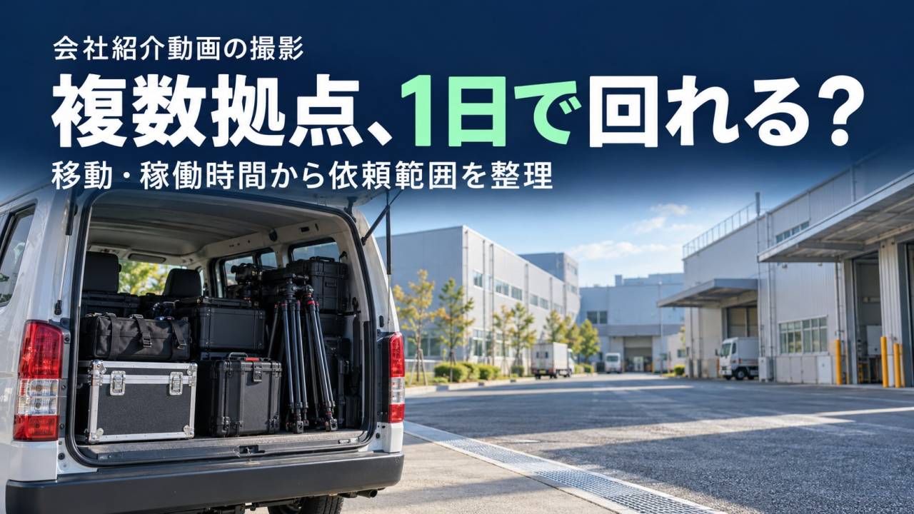 名古屋で会社紹介動画を依頼するなら、複数拠点の撮影は1日にまとめられる？